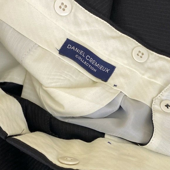 Daniel Cremieux Loro Piana Wool Suit Gray Pinstripe 44L - Picture 12 of 12